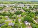 Expansive aerial view of a neighborhood featuring mature trees, well-kept lawns, and accessible parking areas at 6301 Cherrycrest Ln, Charlotte, NC 28217