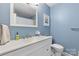 Charming bathroom with a modern vanity and a framed mirror at 6301 Cherrycrest Ln, Charlotte, NC 28217