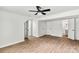 A partially finished basement bedroom with durable floors and an ensuite bathroom at 6839 Wagon Oak Rd, Charlotte, NC 28212