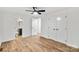 An open-concept main bedroom with closet space, durable floors, and natural light at 6839 Wagon Oak Rd, Charlotte, NC 28212