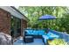 Cozy deck with comfortable outdoor seating area and a view of the backyard at 701 5Th Ne Ave, Conover, NC 28613