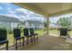 This outdoor patio features a grill and lounge chairs for relaxing outside at 8008 Brookbank Dr, Charlotte, NC 28269
