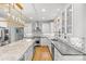 Well-lit kitchen featuring white cabinets, granite countertops, stainless steel appliances, and an open layout at 9513 Tresanton Dr, Charlotte, NC 28210