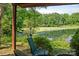 Cozy outdoor seating area with a view of the serene lake, perfect for relaxation at 1021 Stinson Glen Ln, Charlotte, NC 28214