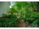 Lush greenery surrounds a charming walking path alongside the house at 1021 Stinson Glen Ln, Charlotte, NC 28214