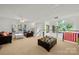 Upstairs living room with many large windows, neutral color walls and a staircase at 11510 Pine Valley Club Dr, Charlotte, NC 28277