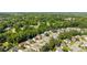 An aerial view of a neighborhood showcasing tree-lined streets and well-maintained homes at 1607 Essex Hall Dr, Rock Hill, SC 29730