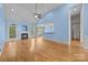 Bright living area with hardwood floors, fireplace, and an open layout at 1607 Essex Hall Dr, Rock Hill, SC 29730