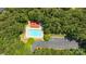 An aerial view of a community pool provides an overview of the pool's layout and amenities at 1607 Essex Hall Dr, Rock Hill, SC 29730