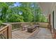 Outdoor deck with wicker furniture, perfect for enjoying the surrounding trees and scenery at 2113 Woodlawn St, Kannapolis, NC 28083