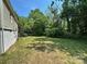 Expansive backyard featuring lush greenery and mature trees, perfect for outdoor activities at 2434 Columbus Cir, Charlotte, NC 28208