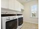 This functional laundry room features modern appliances, granite countertops, and ample storage, enhancing convenience at 258 Iverson Way, Charlotte, NC 28203