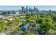 An aerial view showcasing Charlotte's skyline and the surrounding residential community at 300 E Park Ave # 16, Charlotte, NC 28203