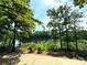Peaceful lake view from shore with mature trees and chairs to enjoy the surrounding nature at 3073 Oliver Stanley Trl, Lancaster, SC 29720