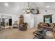 Large living room with vaulted ceilings, carpet, sofas, side chairs and views to other rooms at 370 Shiloh Rd, Statesville, NC 28677
