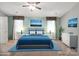 Staged bedroom featuring calming colors, stylish decor, and plush carpets, creating a serene retreat at 374 Queens Sw Dr, Concord, NC 28025