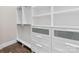 Spacious walk-in closet features built-in shelving and drawers at 4315 Hartis Grove Church Rd, Indian Trail, NC 28079