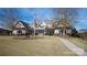 Exterior shot of the community clubhouse decorated with Christmas garlands and wreaths at 5063 Gribble Ln, Lancaster, SC 29720
