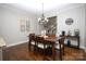 Dining room with hardwood floors with views into the entryway at 5063 Gribble Ln, Lancaster, SC 29720