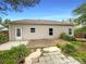 Backyard with patio and manicured landscaping at 5075 Meanna Dr, Clover, SC 29710