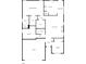 Detailed floor plan showcasing the layout of the home including bedrooms, bathrooms, kitchen, living room, and garage at 5075 Meanna Dr, Clover, SC 29710