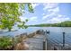 Wooden dock providing scenic views of the expansive lake and a peaceful retreat on the water at 565 Shore Acres Rd, Salisbury, NC 28146