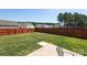 Spacious backyard featuring a well-maintained lawn and wood privacy fence at 6719 Jerimoth Dr, Charlotte, NC 28215