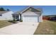 Well-kept one-story home with neutral siding, tidy front yard, and two-car garage in a suburban neighborhood at 6719 Jerimoth Dr, Charlotte, NC 28215