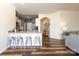 Open kitchen with breakfast bar, granite countertops, and seamless flow to living area at 6719 Jerimoth Dr, Charlotte, NC 28215