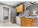 Modern kitchen featuring stainless steel appliances, light wood cabinets, and modern countertops at 103 Pine Meadows Cir, Hickory, NC 28601