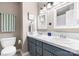 Updated bathroom with double sinks and lots of storage at 1110 16Th Avenue Nw Pl, Hickory, NC 28601
