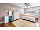 Neutral bedroom with a large rug, white furniture and natural light at 1110 16Th Avenue Nw Pl, Hickory, NC 28601