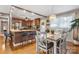 Stylish kitchen with a granite island, stainless steel appliances, and a dining area at 1110 16Th Avenue Nw Pl, Hickory, NC 28601