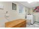 Functional laundry room with ample storage and a laundry basket at 1110 16Th Avenue Nw Pl, Hickory, NC 28601