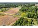 Aerial view highlighting the vast land of this property at 1160 Redmon Rd, Cleveland, NC 27013