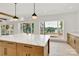 Kitchen featuring an island and great view of the lake at 124 Clipper Ln, Mooresville, NC 28117