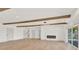 Bright living room featuring a fireplace and modern lighting at 124 Clipper Ln, Mooresville, NC 28117