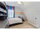 Charming bedroom with a rainbow mural, soft carpet, and ample storage at 1260 Thomas Knapp Pkwy, Fort Mill, SC 29715