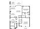 Detailed first-floor floor plan showcasing spacious living areas, a modern kitchen, and a two-car garage at 1260 Thomas Knapp Pkwy, Fort Mill, SC 29715