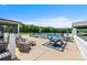 Backyard with pool, tables, chairs, and a clear view of the surrounding trees at 1351 Highway 324 None, Rock Hill, SC 29730