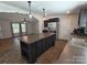 Kitchen with stainless steel appliances and a central island at 1495 Carson Rd, Cleveland, NC 27013