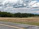 Farmland with wheat, bordered by green trees, under a partly cloudy sky. Adjacent to a two lane country road at 1495 Carson Rd, Cleveland, NC 27013