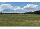 Expansive field with verdant grasses under a sky filled with puffy white clouds at 1495 Carson Rd, Cleveland, NC 27013