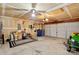 Organized garage space with ample storage and a tidy appearance at 1525 Moss Creek Dr, Harrisburg, NC 28075