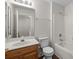 Bathroom featuring a vanity and shower/tub combo at 3021 Misty Harbor Cir, Cramerton, NC 28032