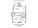 Detailed floor plan showcasing the layout of the home with dimensions and room names at 4072 Town Center Rd, Harrisburg, NC 28075