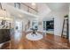 Bright foyer with hardwood floors, high ceilings, and staircase at 4117 Wallbrook Dr, Matthews, NC 28105