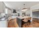 Spacious kitchen with a large island, modern appliances, and bright white cabinetry at 4117 Wallbrook Dr, Matthews, NC 28105