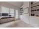 Office space featuring built in bookcases, a carpeted floor, and bright light at 4117 Wallbrook Dr, Matthews, NC 28105