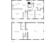 Detailed floor plan showcasing the layout of the home's two floors, including the kitchen, bedrooms, living spaces, and garage at 412 Brook St, Salisbury, NC 28146